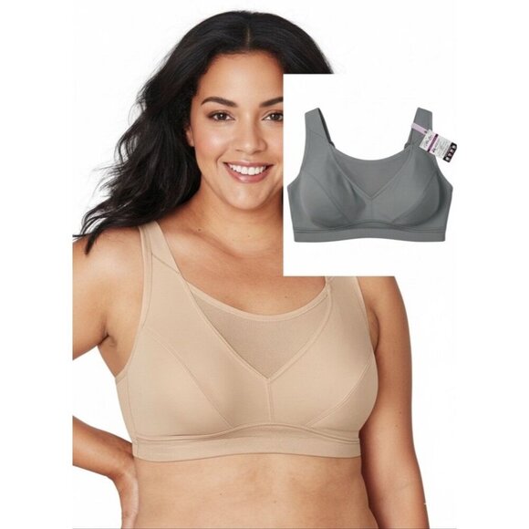 Playtex Other - Playtex Secrets Bounce Control Wireless Bras Bundle 2 Pack 38D Nude Gray NWT